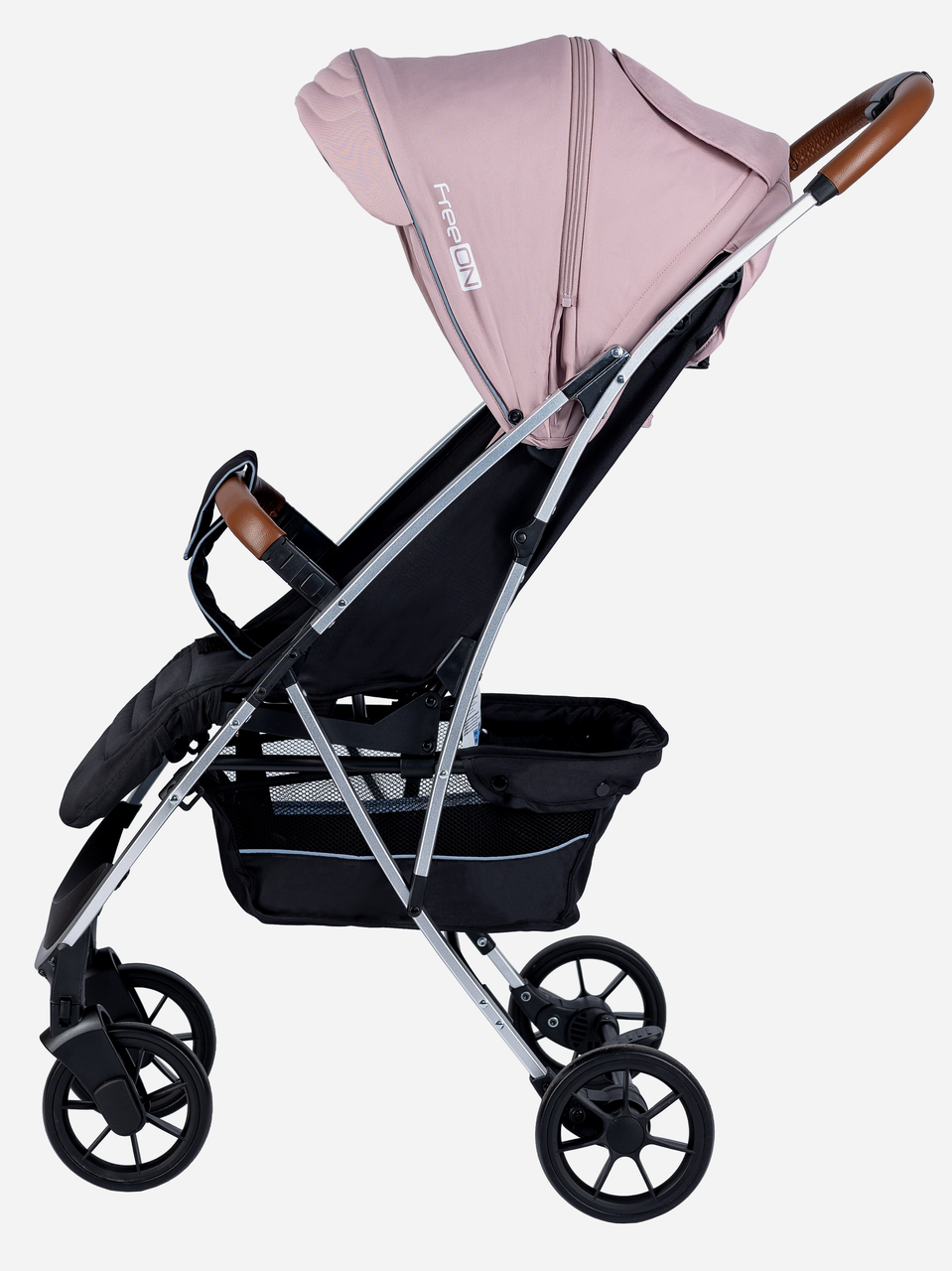 Прогулочная коляска для ребенка FreeON LUX Premium Dusty Pink-Black Купи уже сегодня! - фото 2 - id-p2186064986