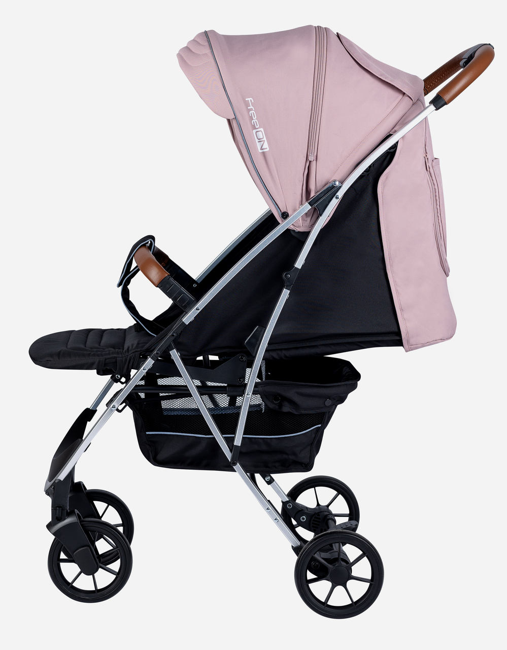 Прогулочная коляска для ребенка FreeON LUX Premium Dusty Pink-Black Купи уже сегодня! - фото 3 - id-p2186064986