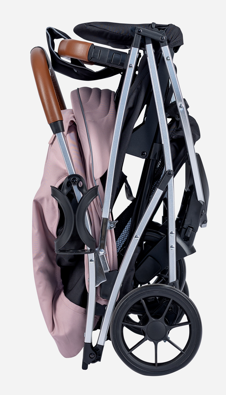 Прогулочная коляска для ребенка FreeON LUX Premium Dusty Pink-Black Купи уже сегодня! - фото 5 - id-p2186064986