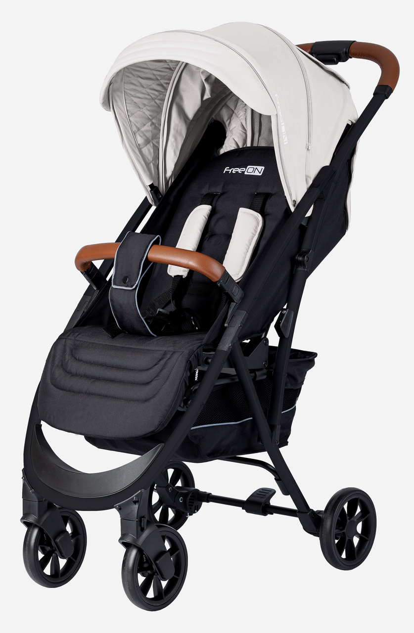 Коляска для ребенка прогуянчивая FreeON LUX Premium Light Grey-Black Купи уже сегодня! - фото 1 - id-p2186064987