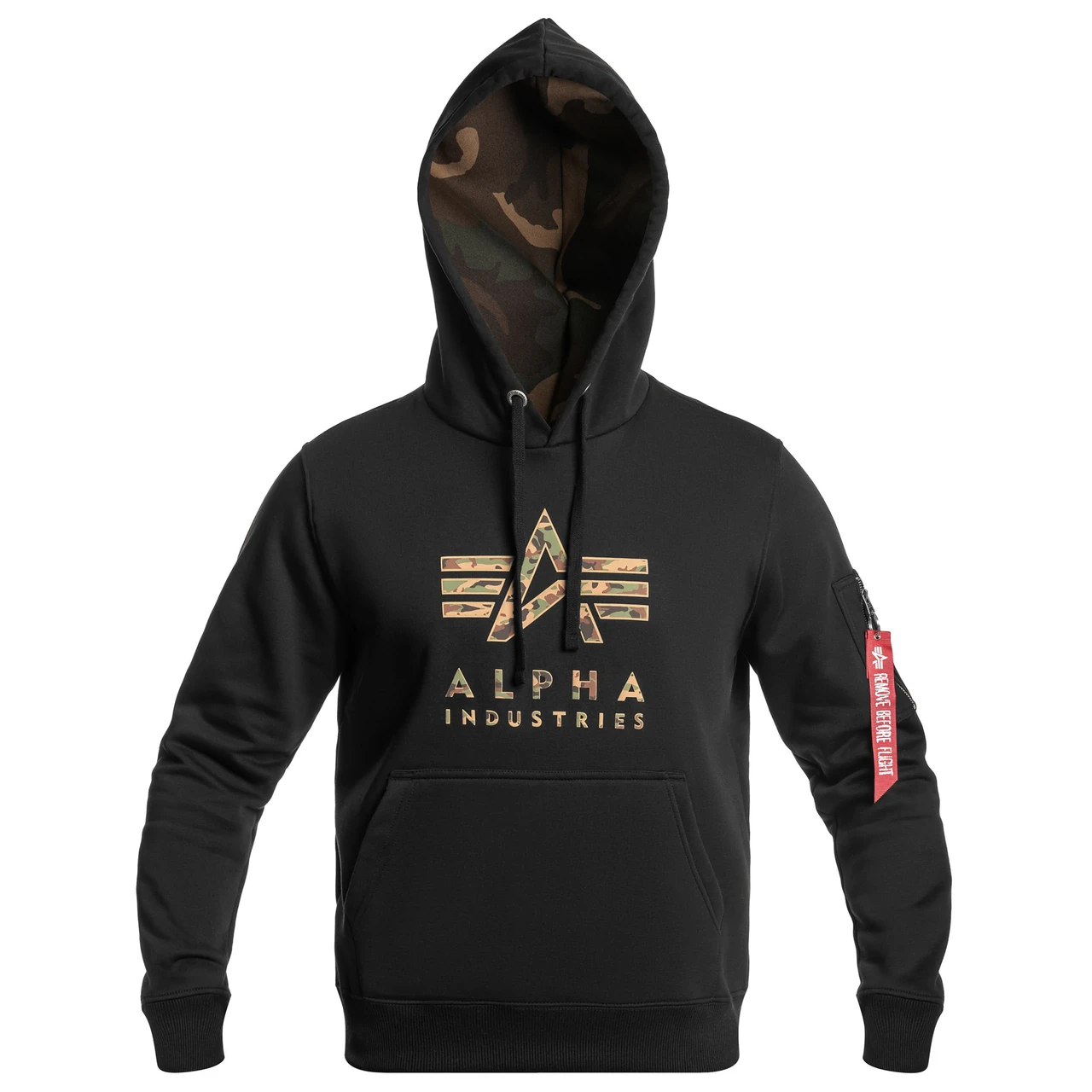 Кофта Alpha Industries Camo TPU Hoody - Black - фото 1 - id-p2181451851