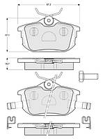 Тормозные колодки дисковые VOLVO V40 (645) / VOLVO S40 (644) 1991-2012 г.