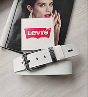Шкіряний ремінь для джинсів Levis 501 білий