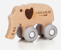Деревянная игрушка FreeON слоник на силиконовых колесах Купи уже сегодня!