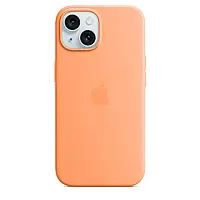 Чохол для смартфона Apple iPhone 15 Silicone Case with MagSafe — Orange Sorbet