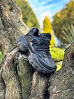 Качественные и удобные женские кроссовки на высокой подошве черного цвета на шнуровке размеры с 36 по 41