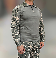 Армейская Кофта Убакс, пиксель НАТО, коттон (хлопок), размер M, Combat, тактическая рубашка Убакс Купи уже