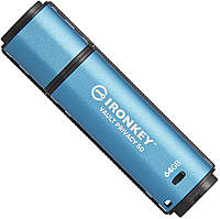 USB флешка Kingston 64GB IronKey Vault Privacy 50 Blue USB 3.2 (IKVP50/64GB)