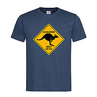 Темно-синяя мужская/унисекс футболка Australia Kangaroos (26-12-3-темно-синій)