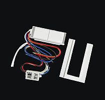 Сенсорний вимикач для дзеркал LB-05, 2 клавиши, 1*65W, Defogge, dimmer, DC12-24V + РЕЛЕ 220V
