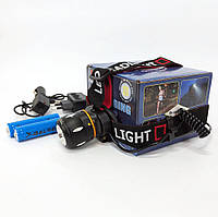 Ліхтар налобний світлодіодний водонепроникний з 2 акумуляторами Bailong BL-T06B-P90, BD-546 головний ліхтарик