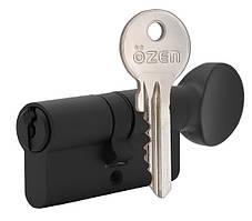 Циліндр дверний OZEN 100 ключ/тумблер чорний, 3 ключі (Туреччина)