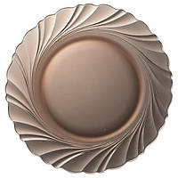 Мелкая стеклянная тарелка 19.5 см коричневая Beau Rivage Creole