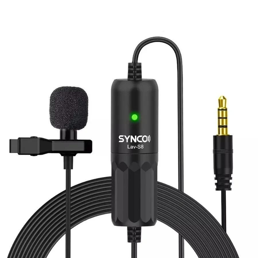 Мікрофон петличний для камер та телефонів SYNCO Lav-S8 чорний