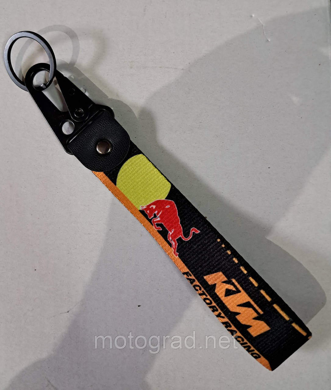 Шнурок для ключів KTM Red Bull, 150 мм, залізний карабін