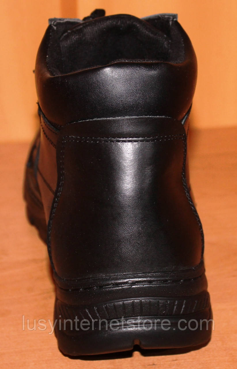 Ботинки мужские зимние черные на шнурках от производителя модель АМ350 - фото 4 - id-p376501503
