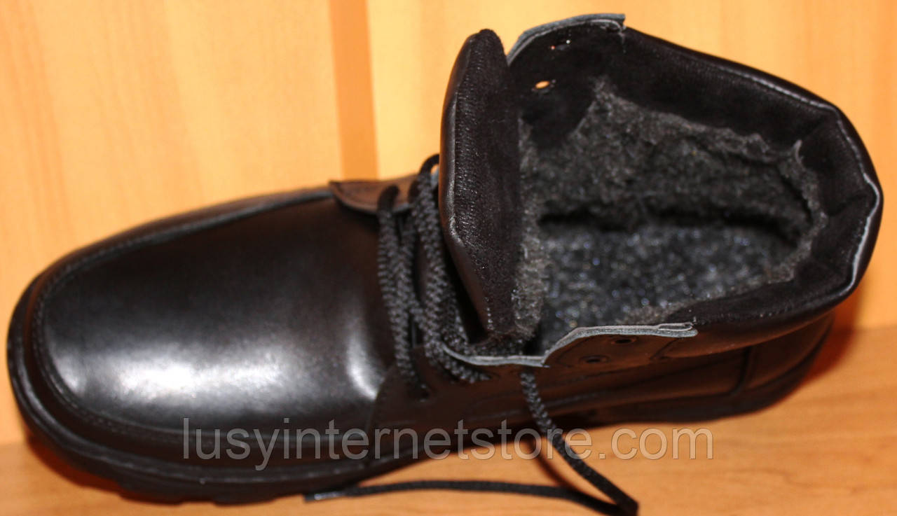 Ботинки мужские зимние черные на шнурках от производителя модель АМ350 - фото 6 - id-p376501503