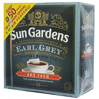 Чай чорний Sun Gardens Earl Grey 50 пакетиків без ярлика