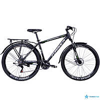 ТОП! Велосипед алюминий 29 Formula MOTION PLUS AM рама-19" черно-зеленый матовый с багажником задн St с