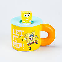 Чашка керамическая с крышкой "Спанч Боб" 400 мл SpongeBob