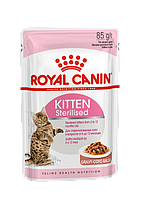 Паучи для стерилизованных котят с 6 до 12 мес Royal Canin Kitten Sterilised Gravy 85г*12шт в соусе