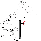 Ремінь генератора (+ А. С.) на Fiat Ducato 230, Peugeot Boxer, Citroen Jumper (1994-2002) 1.9 (1905), 71749458, Hutchinson,, фото 2