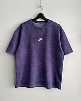 Футболка унисекс Nike оверсайз, Мужская турецкая хлопок oversize Женская фиолетовая модная Найк производства M
