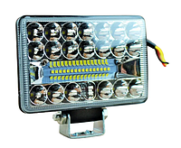 Фара LED прямоугольная 108W 6000K (36 диодов) (13,5см х 9см х 3см) (ближний + дальний)