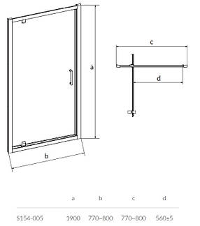 Двері душової кабіни ZIP PIVOT 80*190, фото 3