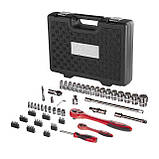 Професійний набір інструментів 1/2", 1/4", 72 од., Cr-V INTERTOOL ET-6072, фото 3