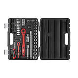 Професійний набір інструментів 1/2", 1/4", 72 од., Cr-V INTERTOOL ET-6072, фото 4