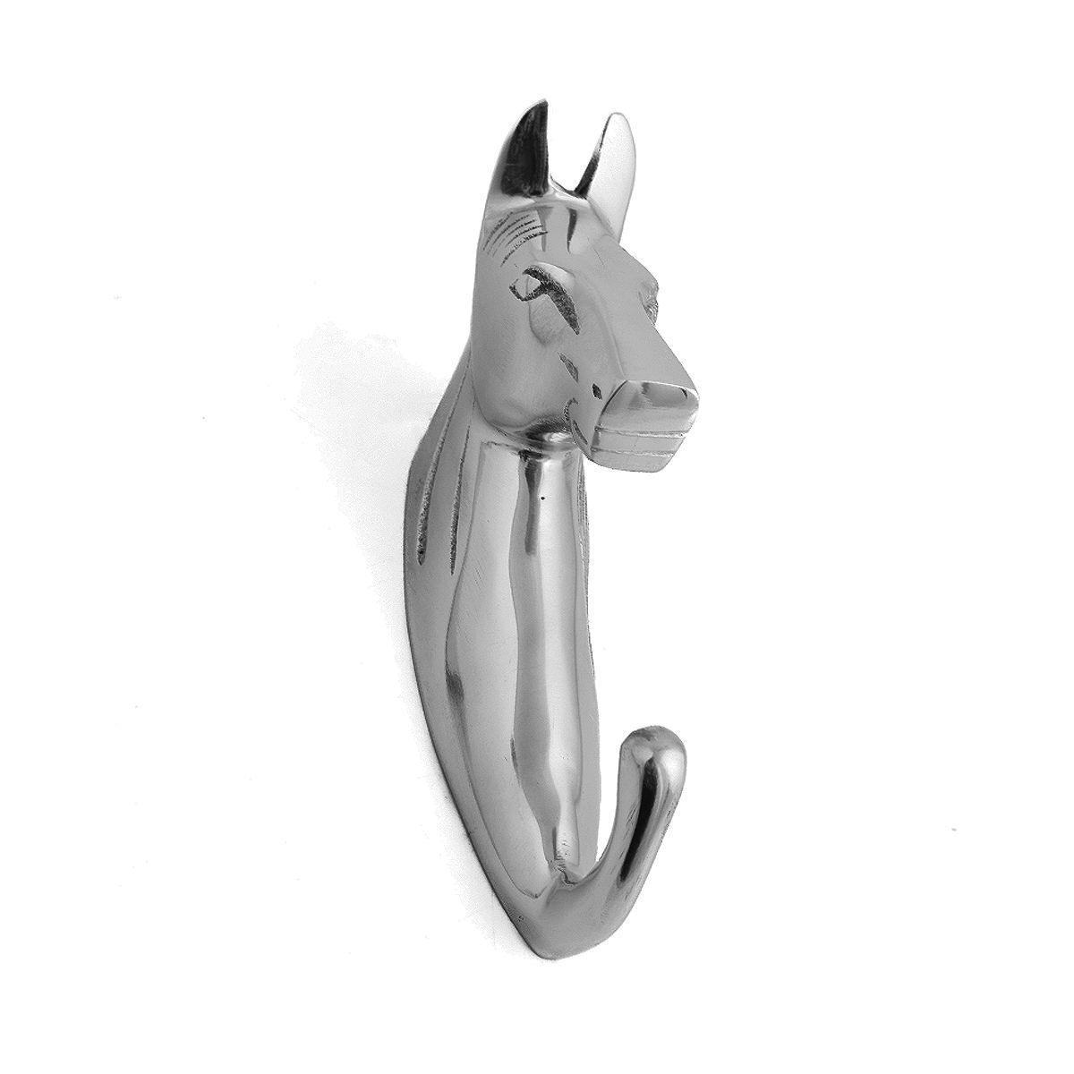 Настінна вішалка з алюмінію в сріблястому кольорі "Кінь" H. B. Kollektion