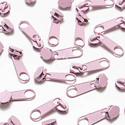 Бігунок металевий для рулонної блискавки Т3, колір рожевий