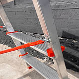 Стремянка алюмінієва двостороння 2х6 сходинок, фото 5