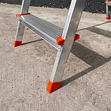 Стремянка алюмінієва двостороння 2х6 сходинок, фото 7