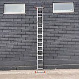 Алюмінієва драбина-трансформер на шарнірах 4 секції по 4 сходинки, фото 6