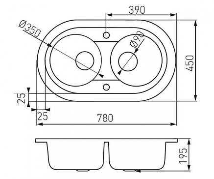 Мийка 45/78 BIZZY, графіт, фото 2