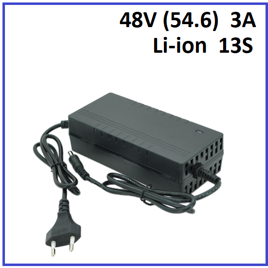 Зарядний пристрій для літієвих акумуляторів Voltronic Li-ion 48V (54.6) 13S 3A штекер 5.5х2.5