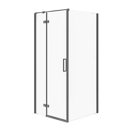 Душова кабіна чорна JOTA 90х90х195 L з розпашними дверми , прозоре скло,, фото 1