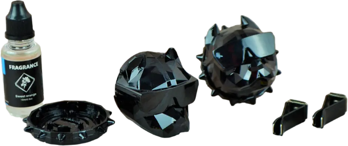 Ароматизатор воздуха в авто питбуль (2шт) Черний Глянец, на решетку воздуховода освежитель на дефлектор, фото 1