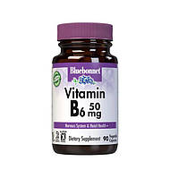 Витамины и минералы Bluebonnet Vitamin B6 50 mg, 90 вегакапсул HS