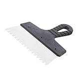 Шпатель із нержавіючої сталі, 200 мм, зуб: 6×6 мм INTERTOOL KT-2206, фото 2