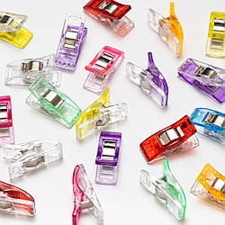 Різнокольорові затискачі для тканини (упаковка 10 шт.)