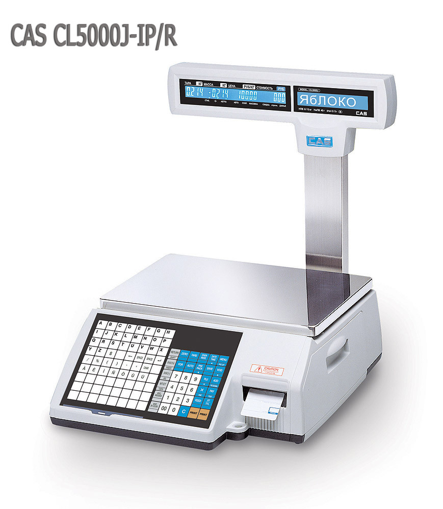 Ваги з друком етикетки CAS CL5000J-IP до 30 кг