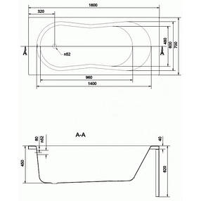 Ванна акр. МІТО з ніжками 160*70, фото 3
