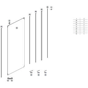 Нерухома душова стінка CREA 90*200, фото 3
