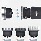 Машинка для стрижки з 3 насадками, VGR V-937 / Акумуляторний триммер для стрижки / Чоловічий триммер для бороди, фото 2