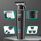 Машинка для стрижки з 3 насадками, VGR V-937 / Акумуляторний триммер для стрижки / Чоловічий триммер для бороди, фото 6