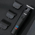 Машинка для стрижки з 3 насадками, VGR V-937 / Акумуляторний триммер для стрижки / Чоловічий триммер для бороди, фото 7