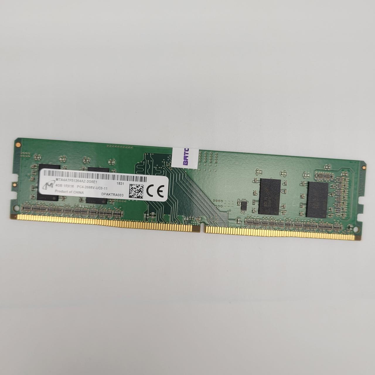 Оперативна пам'ять Micron DDR4 4Gb 2666MHz PC4-21300U 1R16 CL19 ...